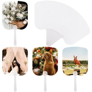 Imagem de RP Remarkable Power, Pacote com 25 peças para ventiladores portáteis de sublimação dupla face para festa de casamento