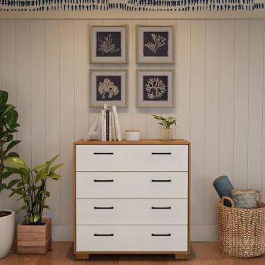 Imagem de Cômoda Troyes 4 GV Freijó e Off White - Mobly