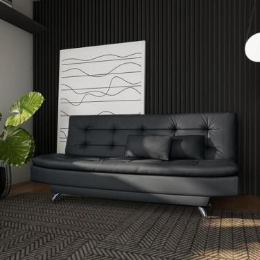 Imagem de Sofá-Cama 3 Lugares Casal Premium Valuable Preto - Mobly