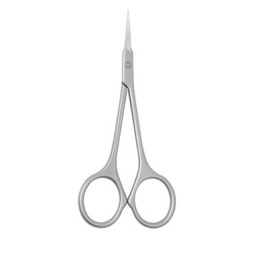 Imagem de Tesoura removedora de cutículas de aço inoxidável, adequada para alicates de unha, tesouras de unha, tesouras de manicure, tesouras de cotovelo, prata
