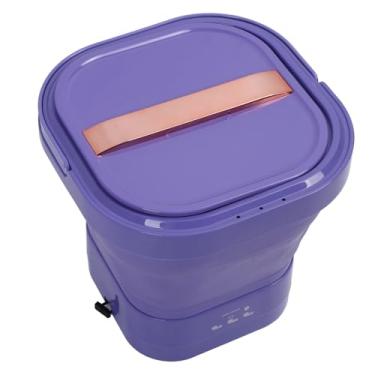 Imagem de Máquina de Lavar Dobramento Portátil, Lavadora Dobrável Secadora para Apartamento de Acampamento de Viagem, Mini Máquina de Lavar Roupa íntima (Roxo)