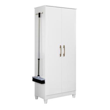 Imagem de Armário Multiuso 2 Portas 4 Prateleiras Jade Moval Branco