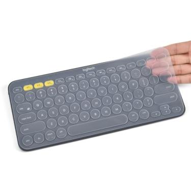 Imagem de CaseBuy Capa de teclado para Logitech Pebble Keys 2 K380s 2023 / Logitech K380 protetor de teclado sem fio para vários dispositivos acessórios de pele - transparente
