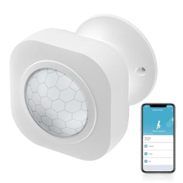 Imagem de PHOVOLT Sensor De Movimento Wi-Fi: Tuya Smart Pir Detector Com Alertas Aplicativo, Alimentado Por Bateria, Sistema Alarme Infravermelho Sem Fio Para Automação Residencial (Versão Wi-Fi)