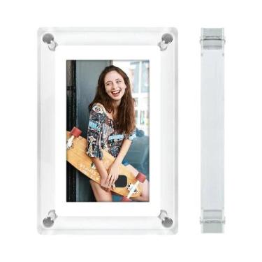 Imagem de Porta-retratos Digital Acrílico Vertical De 5 Polegadas 1200mAh Tela I