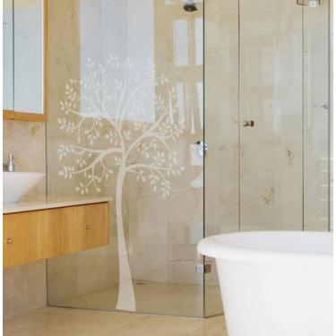 Imagem de Adesivo Decorativo Jateado Floral Árvore Florido para Box - Gaudesivos