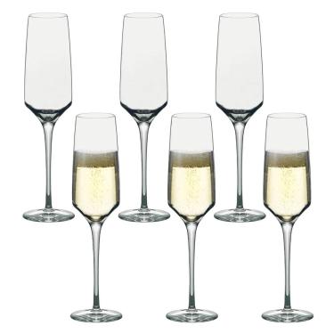 Imagem de 6 Taças de Cristal Espumante Champagne Eleganza Fracalanza