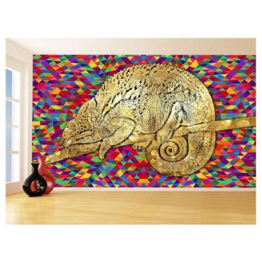 Imagem de Papel De Parede 3D Animais Pop Art Camaleão Pet 3,5M Pxa01 - Você Deco