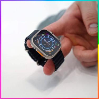 Imagem de SmartWatch T800 Ultra Preto Chamadas Esportes Notificações Botão scrol