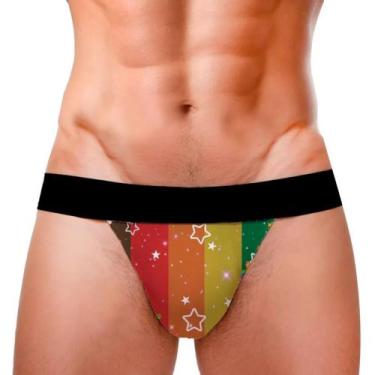 Imagem de Jockstrap Cueca Sensual Pride Estrelinha Pimenta Sexy