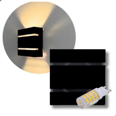 Imagem de Arandela Slim Externa Com Lâmpada LED Inclusa 5w Bivolt 2 Frisos Foco 