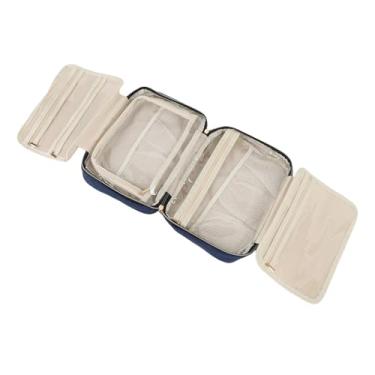 Imagem de TARSHYRY Bacha de Higiene Pessoal de Viagem Organizador Pendurado, Armazenamento Cosmético para Escovas de Condicionadores de Shampoo, Produtos para a Pele de Maquiagem de Viagem (Azul)