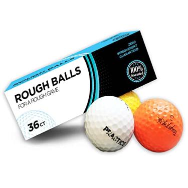Imagem de Bolas de golfe ásperas para um jogo difícil - Bolas de golfe para homens - Manga de três - Zero melhoria garantida - Presente engraçado para golfistas