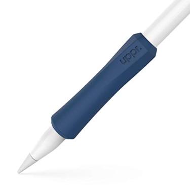 Imagem de UPPERCASE Designs NimbleGrip Premium Silicone Ergonomic Comfort Grip Holder, Dual Sided Design, Compatible with Apple Pencil Pro, USB-C, 2nd Generation, 1st Generation (2 Pack, Navy)