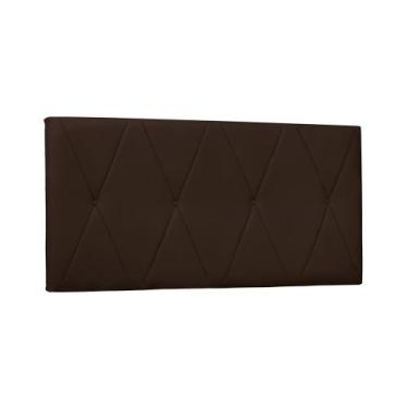 Imagem de Painel de Cama 195cm Ancona Suede Café - Lucadi Home