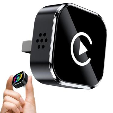 Imagem de 2-In-1 Wireless Carplay & Android Auto Adapter, Ultra-Compact Design, Larger Vents, Faster and More Stable Connection for IOS 9+ & Android 11+(Black)
