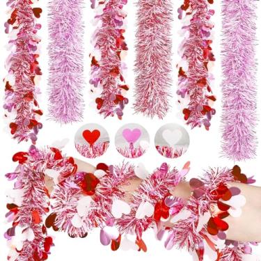 Imagem de Lvdeer 59,04 Pés, 9 Peças, Guirlanda De Enfeites Natal Rosa Para Decoração Casa - Com Franjas Coloridas Festa Dia Dos Namorados, Artigos Festas Internas E Externas