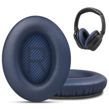Imagem de Almofadas auriculares de substituição premium para fones de ouvido Bose QC35 e QC35ii da GEVO - Espuma de memória adaptável confortável e extra durável - Compatível com QuietComfort 35 e 35ii / SoundLink 1&2 AE (Over-Ear (azul)