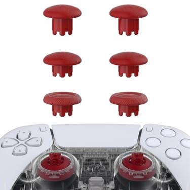 Imagem de eXtremeRate Edge Sticks - Joysticks Intercambiáveis Para Controle De Ps5, Vermelho Carmim, Joystick Analógico Intercambiável Ps4 Universal