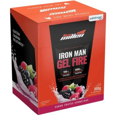 Imagem de Gel Energético Iron Man Gel Fire Frutas Vermelhas Caixa c/ 10 Unidades