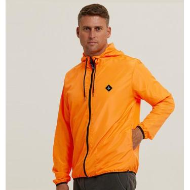 Imagem de Jaqueta Corta Vento Masculino Com Capuz WSS Brasil Diamond, Laranja, M