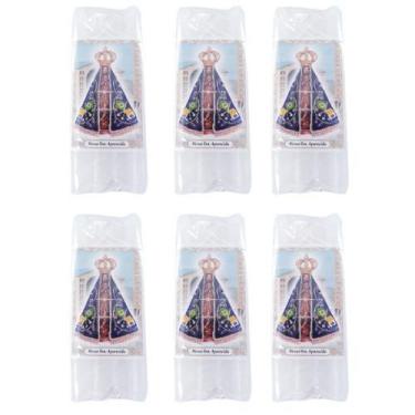 Imagem de Kit 6 Maços Vela Palito Nossa Senhora Aparecida - 8 und em cada maço -