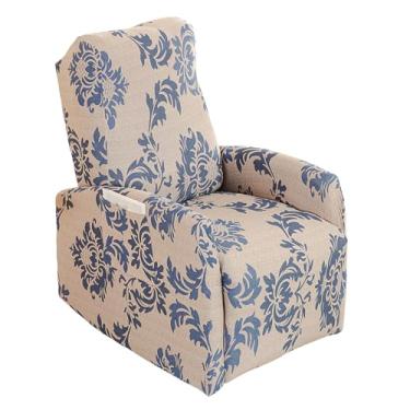 Imagem de CRFATOP Capas para cadeira reclinável, 4 peças, impressas, pequenas capas reclináveis com bolso, capas reclináveis de sofá para Home Theater, 1 assento reclinável, capa de sofá para crianças, cães