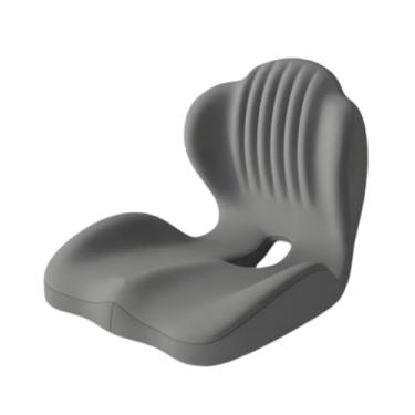 Imagem de KiBcsLic Almofada para Cadeira de Escritório, Almofada Portátil Respirável para Cóccix, Almofada Macia de Apoio Lombar para Assento de Carro, Cadeira de Mesa, Cinza