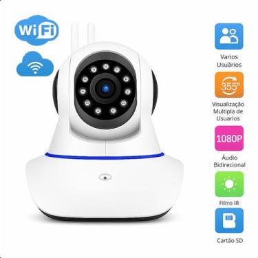 Imagem de Câmera Ip Wifi 3 Antenas Visão Noturna Áudio - ROMI