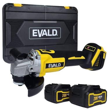 Imagem de Esmerilhadeira Angular 5 POL 20V Brushless com 2 Baterias 4,0Ah e Carregador Bivolt EV-EV20V EVALD