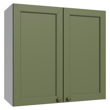 Imagem de Armário Aéreo 70 cm 2 Portas Branco/Verde Vik Madesa