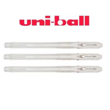 Imagem de Caneta Gel Uni-ball Signo Angelic Colour Branca com 3 - UNIBALL