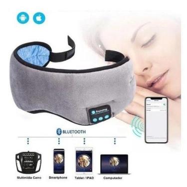Imagem de Máscara de Dormir Tapa Olho Musical com Som Bluetooth Fone de Ouvido -
