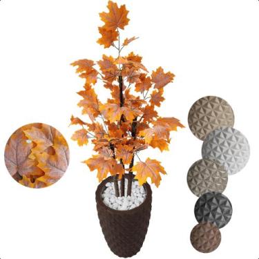 Imagem de Canadá Outono Planta Artificial com Vaso Decorativo - Flor de Mentirin