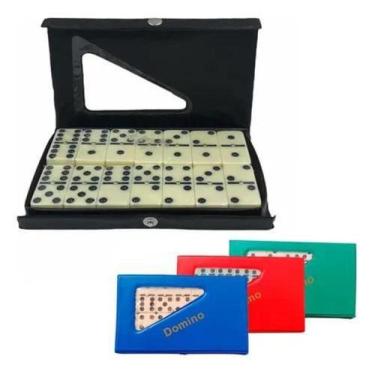 Imagem de Dominó Profissional De Osso - Estojo Com 28 Peças Dominó - Selecione