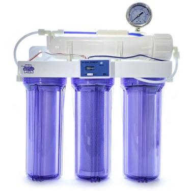 Imagem de Filtro Osmose Reversa 75gpd + Manometro + Tds In-line Trans - BR Fish 