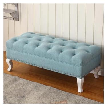Imagem de YAYAOVP-24927 Banco de armazenamento na extremidade da cama, banco estofado, apoio para pés retangular contemporâneo | para hall de entrada, banheiro, vaidade, quarto, móveis decorativos, banco de