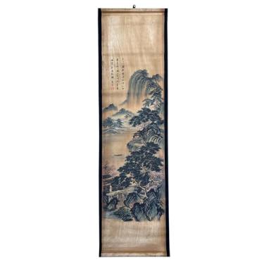 Imagem de Pinturas de impressão de pôster de arte de parede, decoração de rolagem de papel para pendurar montanha oriental da primavera, para restaurante doméstico (I2)