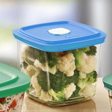 Imagem de Kit com 6 Pote de Vidro Quadrado Alto c/ Tampa Facilita 1L - NADIR FIG