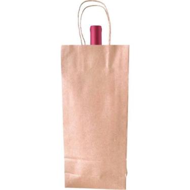 Imagem de Embalagem para Garrafa Sacola KRAFT 35X15X8CM PCT.C/10 - Gala Embalage