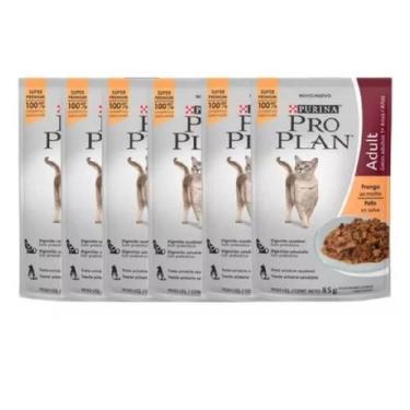 Imagem de Kit 6x proplan sache gatos frango 85g  - NESTLE