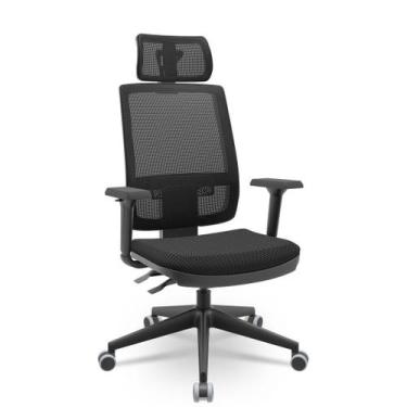 Imagem de Cadeira Brizza Tela 3D BackPlax Piramidal Com Apoio NR17 Plax - Plaxme