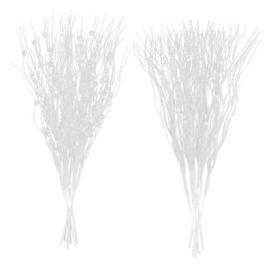 Imagem de LOAVER Pacote com 18 enfeites de caule de frutas silvestres artificiais de Natal, palitos decorativos de Natal, galhos brilhantes, palitos de contas para árvore de Natal, artesanato, enchimentos de