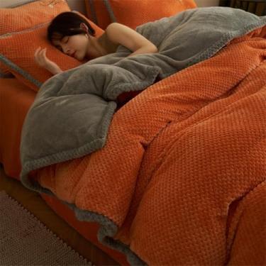 Imagem de Conjuntos De Edredom De Hotel De Luxo Kig Size Conjunto De Edredom De Luxo Capa De Edredom De Veludo Witer Coral Fleece Plus Capa De Edredom De Veludo Blaket Natal Mãe Família Filha Present