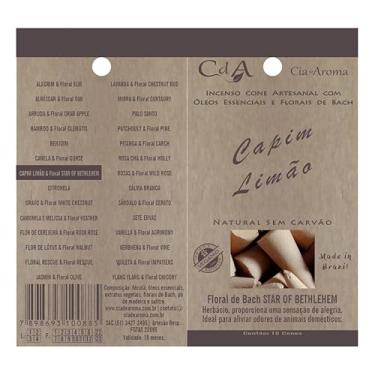 Imagem de Incenso Cone Capim Limão Óleo Essencial
