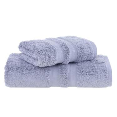 Imagem de Toalha de Banho Gigante e Rosto Algodão Egípcio Buddemeyer, Cinza Clar