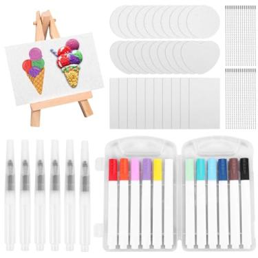 Imagem de bigjvbfv Kit de pintura de textura de espuma 3D Paper Magic, kit de tinta inchada, kit de pintura com textura de efeito 3D mágico inspirar criatividade, interação entre pais e filhos para crianças