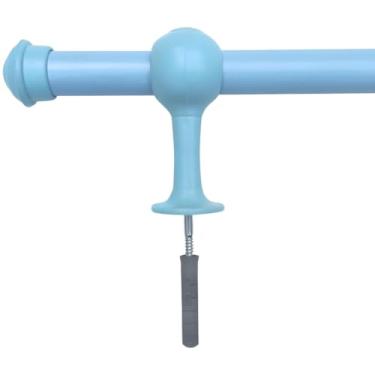 Imagem de Kit Varão de Madeira Para Cortinas de Quarto, Sala e Cozinha.(AZUL,2,40 Mts)