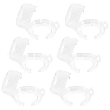 Imagem de ZJMCAJY 6 peças de capas de segurança para maçanetas de fogão a gás resistentes ao calor capas de botão de fogão à prova de crianças, capas de botão de forno de visão clara para segurança infantil e