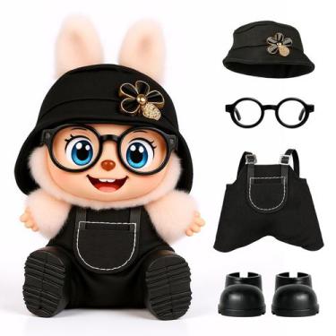 Imagem de Conjunto de roupas de boneca LaeFae para boneca de 17 cm com chapéu e 